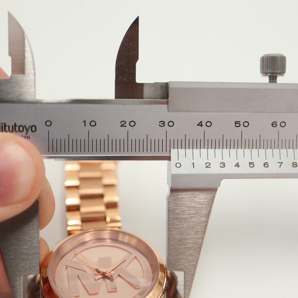 Michael Kors Mini Runway Rose Gold Tone 33mm Watch Steel Bracelet NEW w Tags main image 11